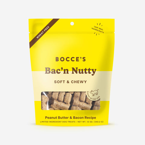 Bocce's Bakery Bac'N Nutty Soft & Chewy - 12 oz