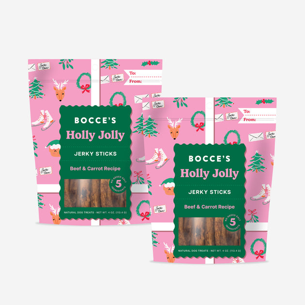 Bocce's Bakery Holly Jolly Jerky Sticks 2-pack
